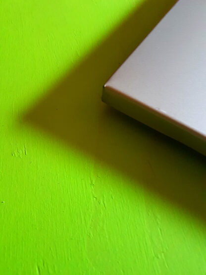 Die Ecke unseres Blechdachs schützt auch die grüne Legebox. Ein wirklich hübscher Effekt ergibt sich durch die Farbkombination.